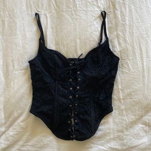 Pretty Little Thing Black Corset Top